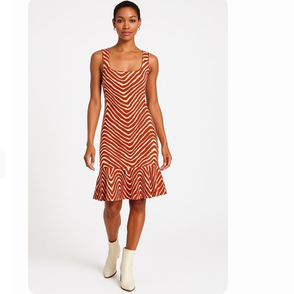 Marie Oliver Marlowe Knit Dress in Bombay/White NEW Size Medium Zebra Print